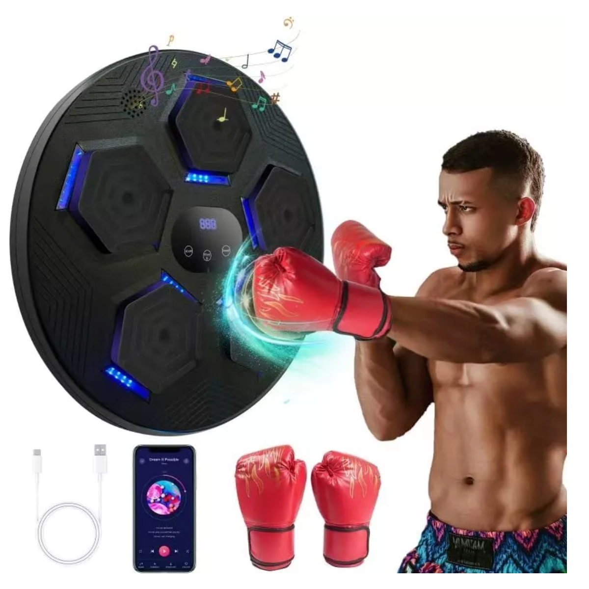 Máquina De Boxeo Musical Para Adultos